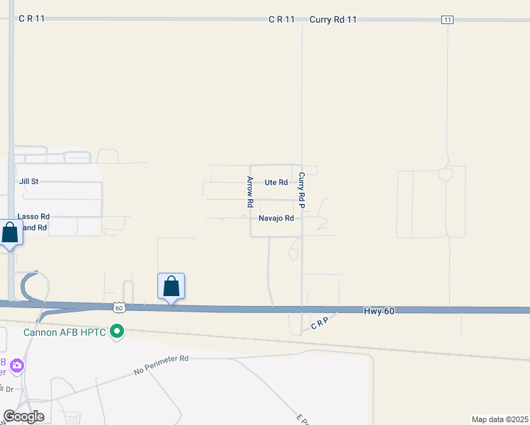 map of restaurants, bars, coffee shops, grocery stores, and more near 38 Navajo Road in Clovis