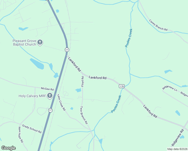 map of restaurants, bars, coffee shops, grocery stores, and more near 4094 Lankford Road in Lavonia