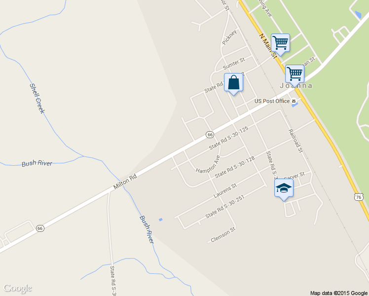 map of restaurants, bars, coffee shops, grocery stores, and more near 708 Milton Road in Joanna