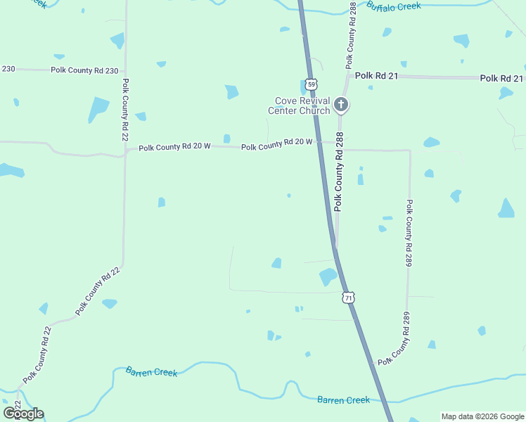 map of restaurants, bars, coffee shops, grocery stores, and more near 135 Polk County Road 20 West in Cove