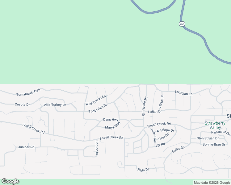 map of restaurants, bars, coffee shops, grocery stores, and more near 8828 Tonto Rim Drive in Strawberry