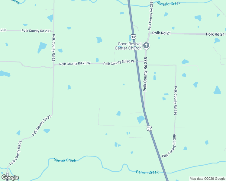 map of restaurants, bars, coffee shops, grocery stores, and more near 135 Polk County Road 20 West in Cove