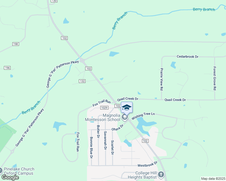 map of restaurants, bars, coffee shops, grocery stores, and more near 234 County Road 102 in Oxford