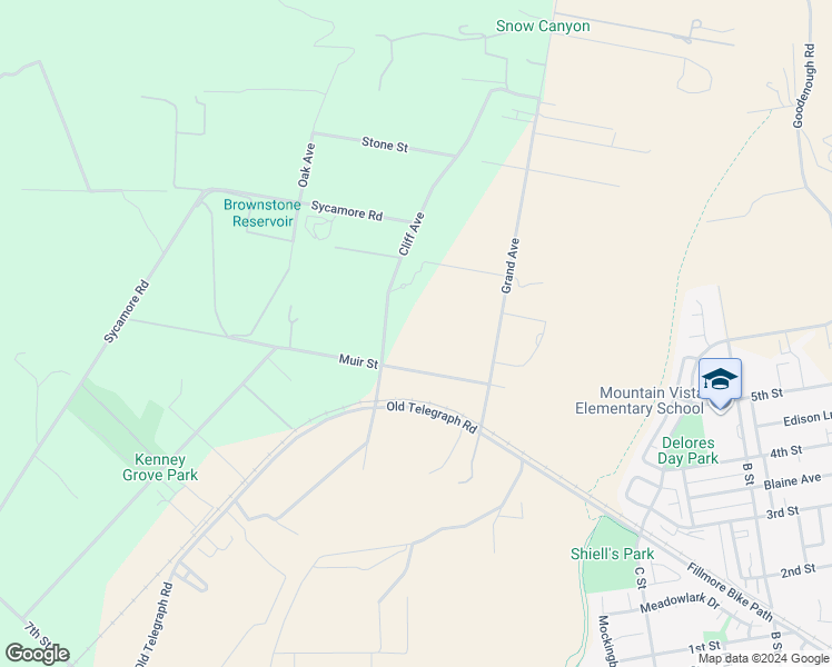 map of restaurants, bars, coffee shops, grocery stores, and more near 1100 Cliff Avenue in Fillmore