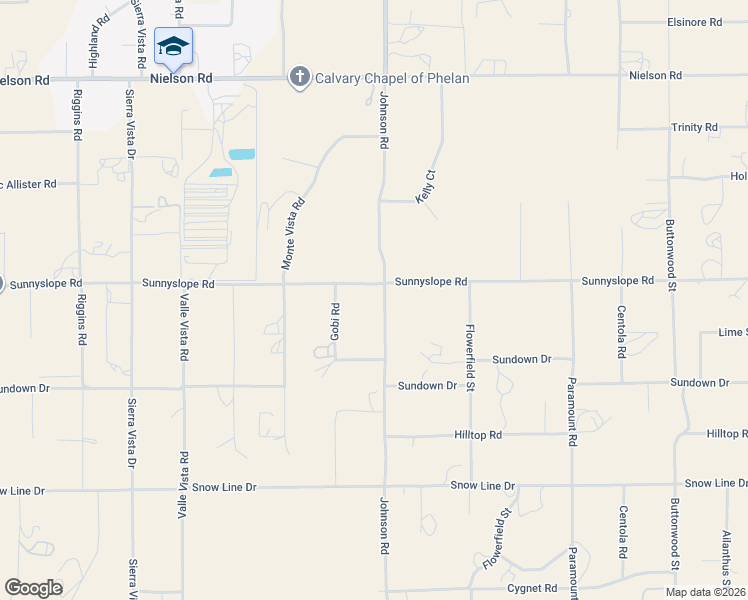map of restaurants, bars, coffee shops, grocery stores, and more near 4875 Sunnyslope Road in Phelan