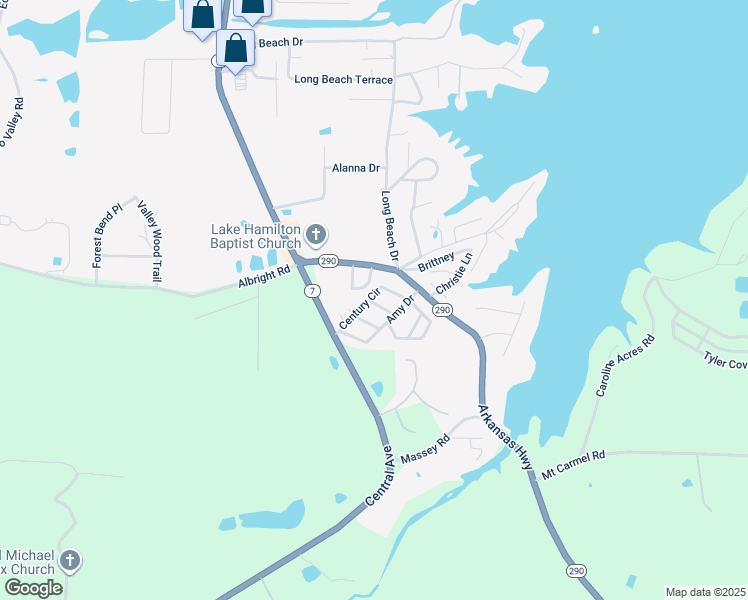 map of restaurants, bars, coffee shops, grocery stores, and more near 10 Valiant Street in Garland County