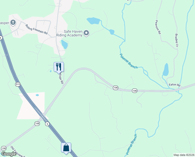 map of restaurants, bars, coffee shops, grocery stores, and more near 1425 Waleska Highway 108 in Jasper