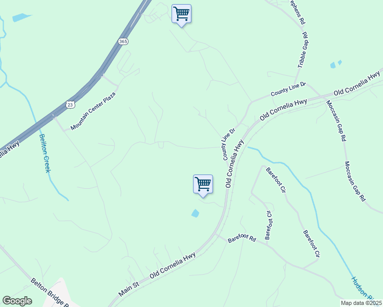 map of restaurants, bars, coffee shops, grocery stores, and more near 6937 Wheeler Road in Lula