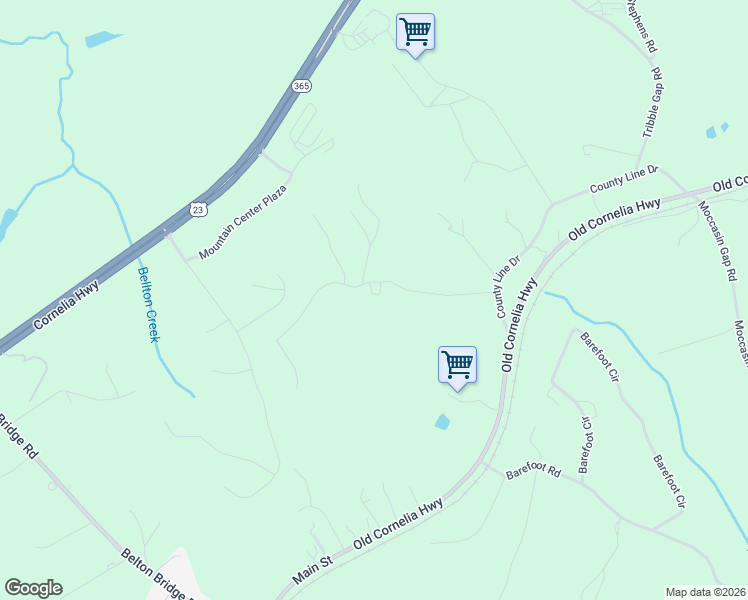 map of restaurants, bars, coffee shops, grocery stores, and more near 6981 Wheeler Road in Lula