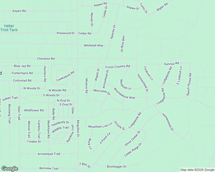 map of restaurants, bars, coffee shops, grocery stores, and more near 2968 Arrowhead Drive in Navajo County