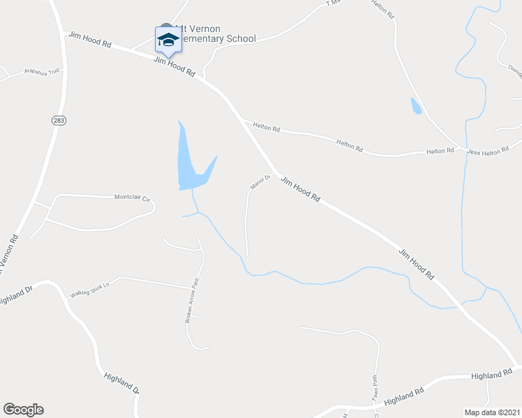 map of restaurants, bars, coffee shops, grocery stores, and more near 4645 Manor Drive in Gainesville