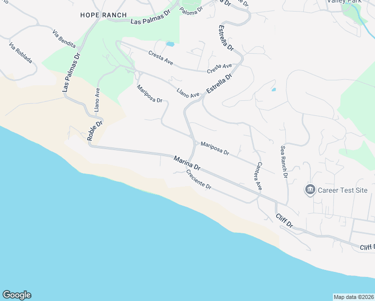 map of restaurants, bars, coffee shops, grocery stores, and more near 4200 Marina Drive in Santa Barbara