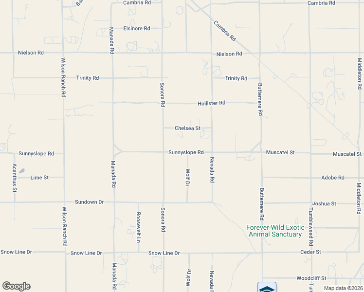 map of restaurants, bars, coffee shops, grocery stores, and more near 6966 Sunnyslope Road in Phelan