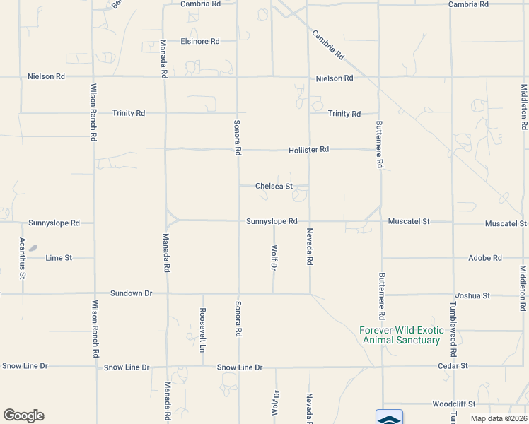 map of restaurants, bars, coffee shops, grocery stores, and more near 6966 Sunnyslope Road in Phelan