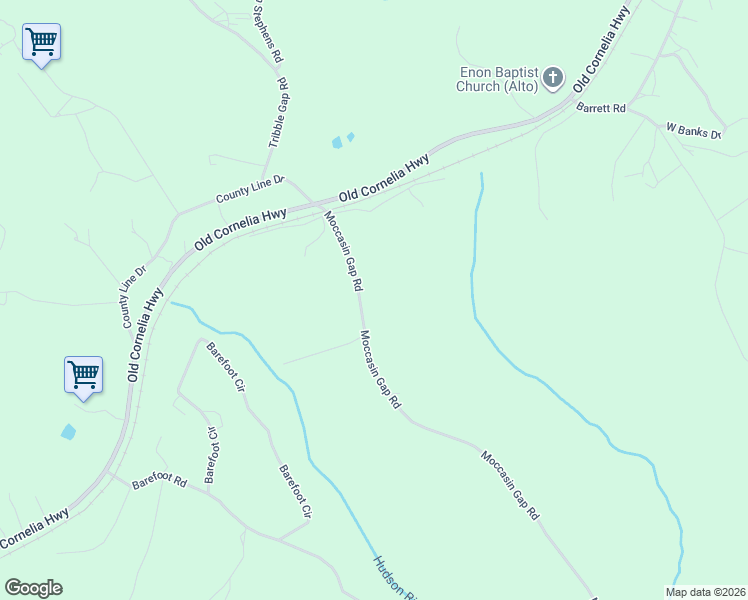 map of restaurants, bars, coffee shops, grocery stores, and more near 1982 Moccasin Gap Road in Lula