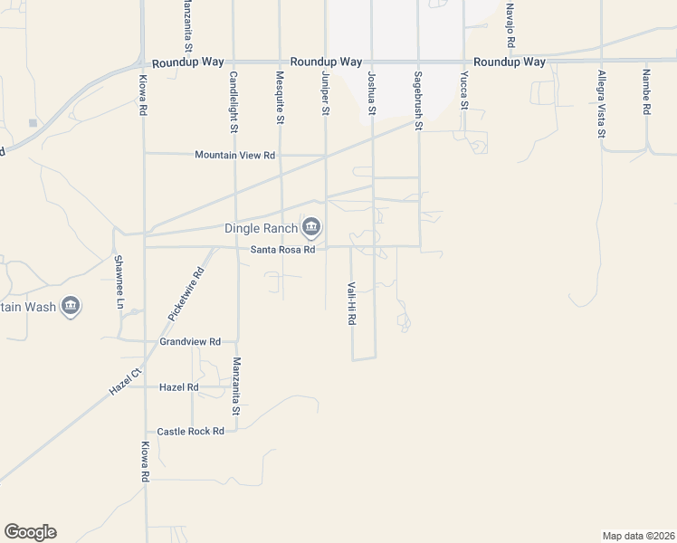map of restaurants, bars, coffee shops, grocery stores, and more near 21245 Santa Rosa Road in Apple Valley