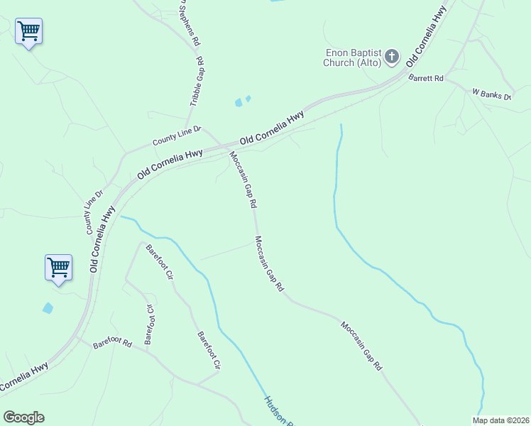 map of restaurants, bars, coffee shops, grocery stores, and more near 1982 Moccasin Gap Road in Lula