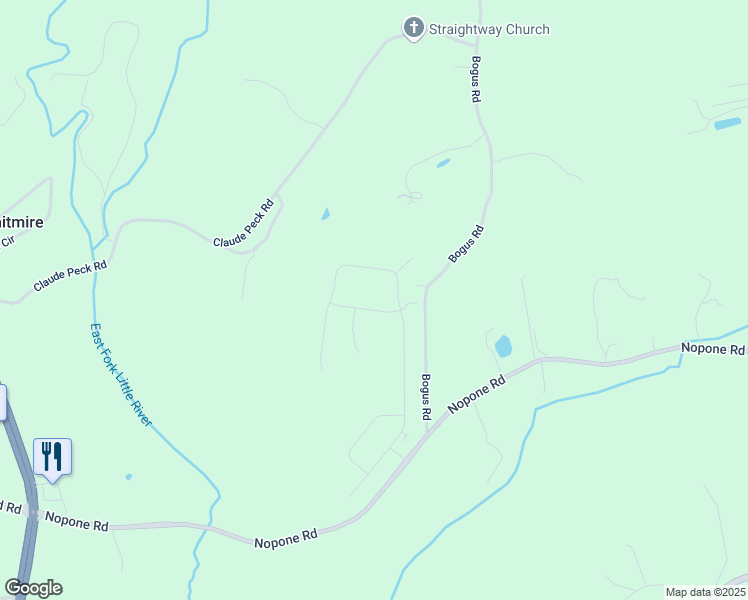 map of restaurants, bars, coffee shops, grocery stores, and more near 4416 Barefoot Run in Gainesville