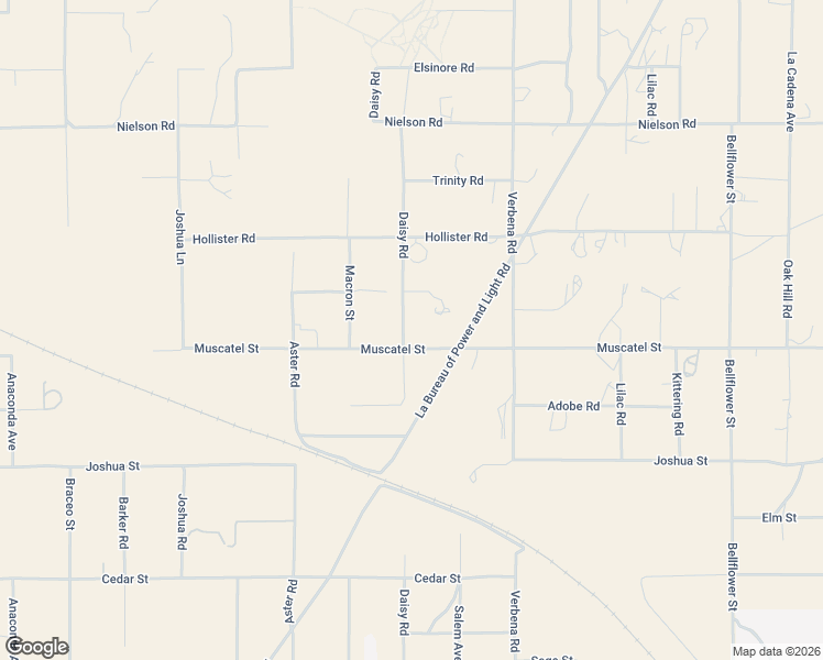 map of restaurants, bars, coffee shops, grocery stores, and more near 8949 Daisy Road in Hesperia