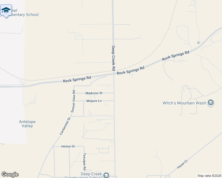 map of restaurants, bars, coffee shops, grocery stores, and more near 8822 Deep Creek Road in Apple Valley