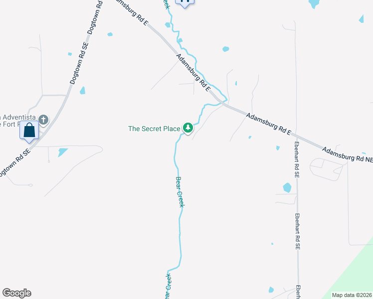 map of restaurants, bars, coffee shops, grocery stores, and more near 307 Bear Creek Road Southeast in Fort Payne