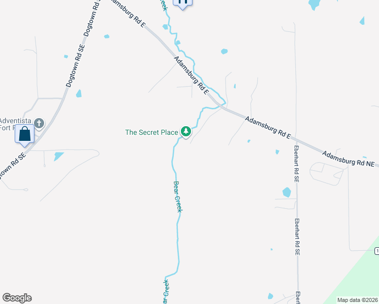 map of restaurants, bars, coffee shops, grocery stores, and more near 307 Bear Creek Road Southeast in Fort Payne