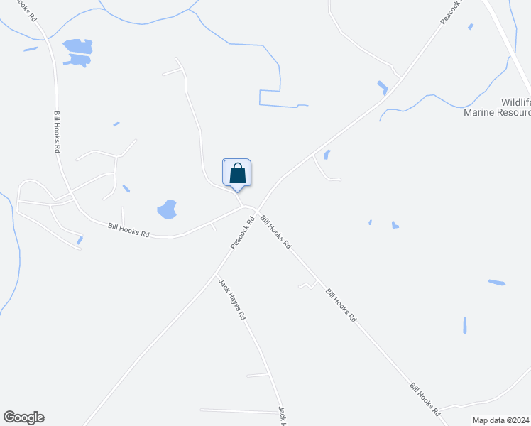 map of restaurants, bars, coffee shops, grocery stores, and more near 1730 Bill Hooks Road in Whiteville