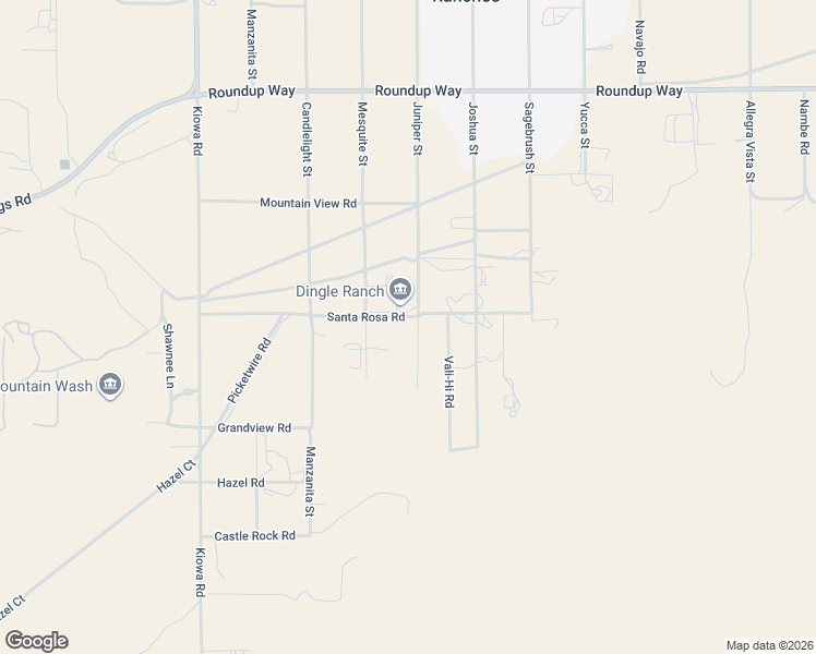 map of restaurants, bars, coffee shops, grocery stores, and more near 21245 Santa Rosa Road in Apple Valley