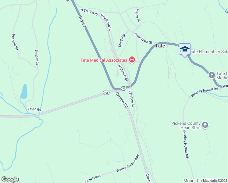 map of restaurants, bars, coffee shops, grocery stores, and more near 0 Highway 53 in Dawsonville
