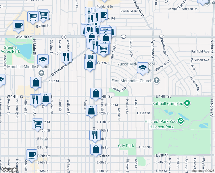 map of restaurants, bars, coffee shops, grocery stores, and more near 912 Fairmont Court in Clovis