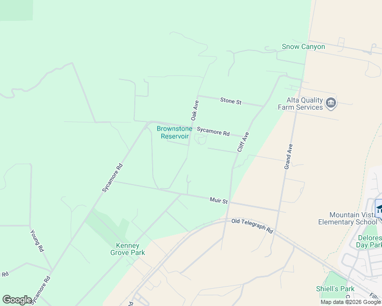 map of restaurants, bars, coffee shops, grocery stores, and more near 1172 Oak Avenue in Fillmore