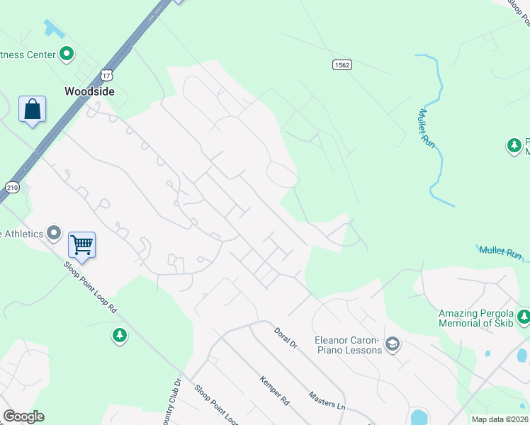 map of restaurants, bars, coffee shops, grocery stores, and more near 212 Cardinal Acres Drive in Hampstead