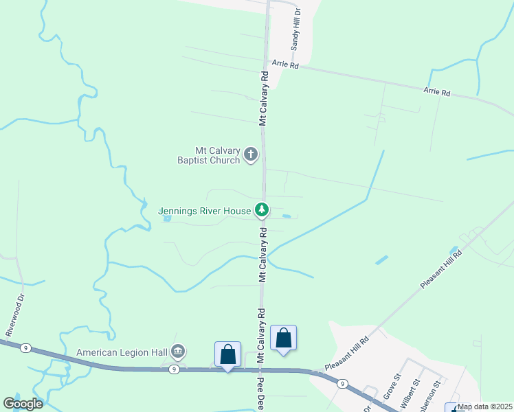 map of restaurants, bars, coffee shops, grocery stores, and more near 246 Mount Calvary Road in Dillon