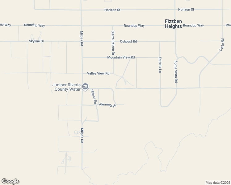 map of restaurants, bars, coffee shops, grocery stores, and more near 25885 Santa Rosa Road in Apple Valley