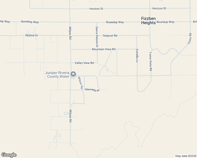 map of restaurants, bars, coffee shops, grocery stores, and more near 25885 Santa Rosa Road in Apple Valley