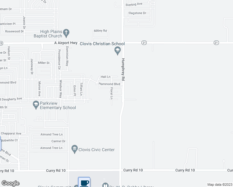 map of restaurants, bars, coffee shops, grocery stores, and more near 3009 Elizabeth Court in Clovis