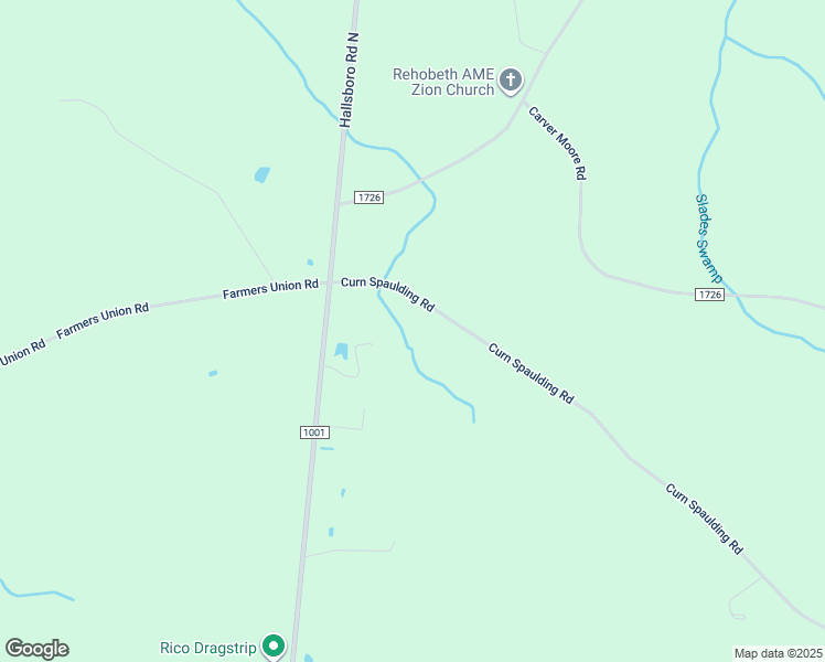 map of restaurants, bars, coffee shops, grocery stores, and more near 226 Curn Spaulding Road in Clarkton