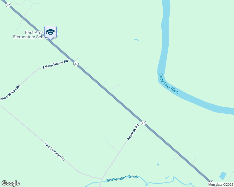 map of restaurants, bars, coffee shops, grocery stores, and more near 22097 North Carolina 87 in Riegelwood