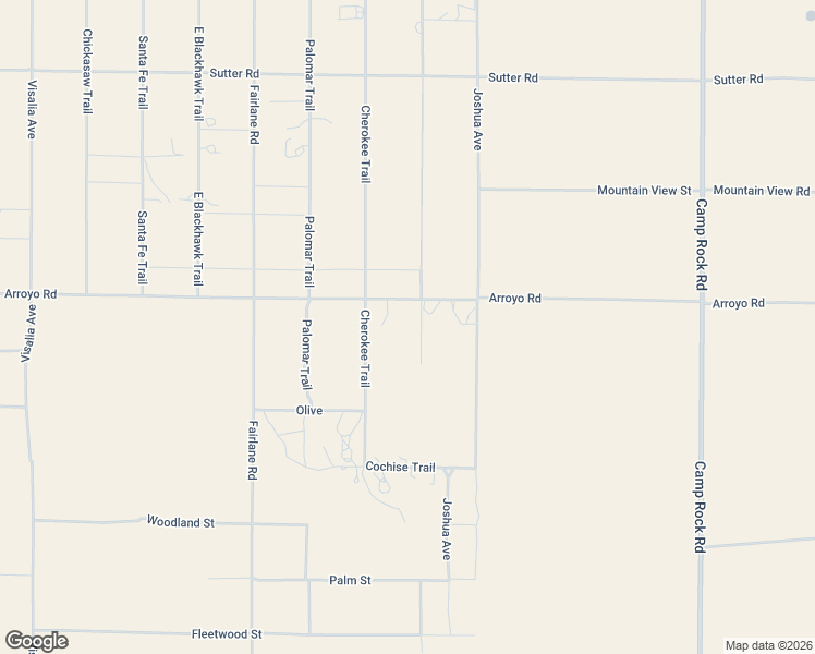 map of restaurants, bars, coffee shops, grocery stores, and more near Arroyo Road in Lucerne Valley