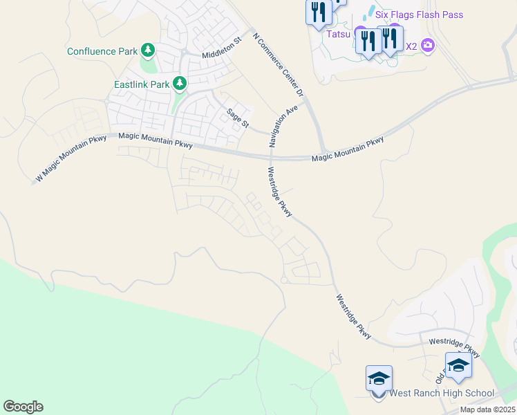 map of restaurants, bars, coffee shops, grocery stores, and more near 26800 Keystone Loop in Los Angeles County