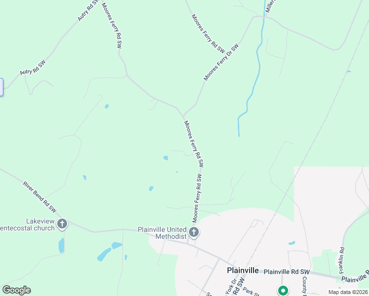map of restaurants, bars, coffee shops, grocery stores, and more near 1935 Moores Ferry Road Southwest in Plainville