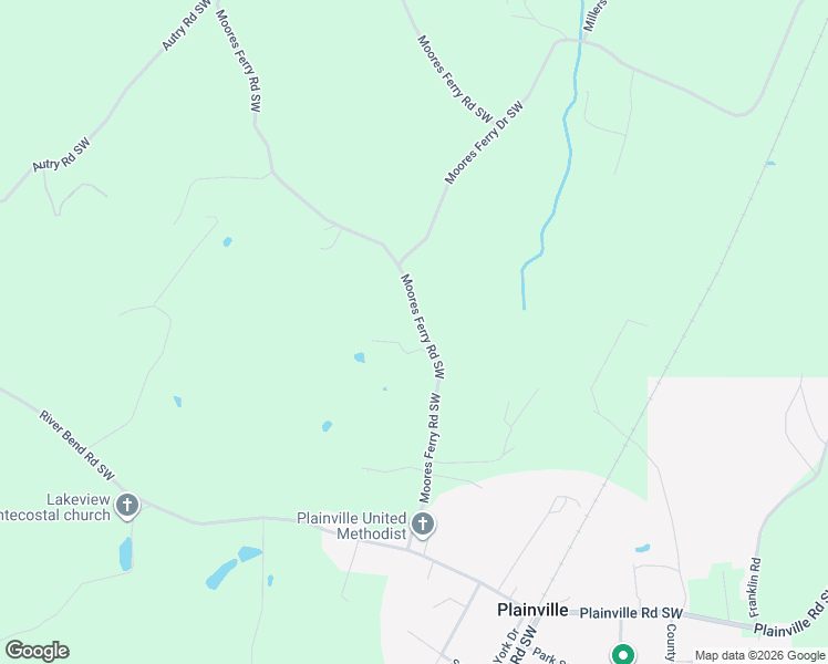 map of restaurants, bars, coffee shops, grocery stores, and more near 1935 Moores Ferry Road Southwest in Plainville
