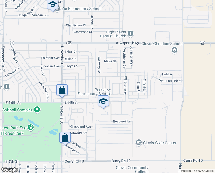 map of restaurants, bars, coffee shops, grocery stores, and more near 1717 Morse Avenue in Clovis