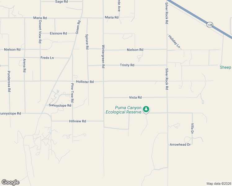 map of restaurants, bars, coffee shops, grocery stores, and more near 1818 Vista Road in Pinon Hills