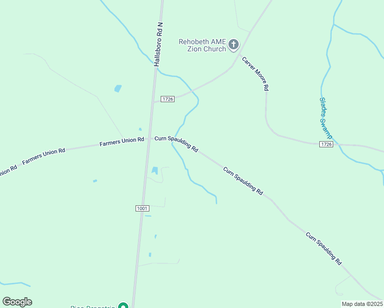 map of restaurants, bars, coffee shops, grocery stores, and more near 226 Curn Spaulding Road in Clarkton
