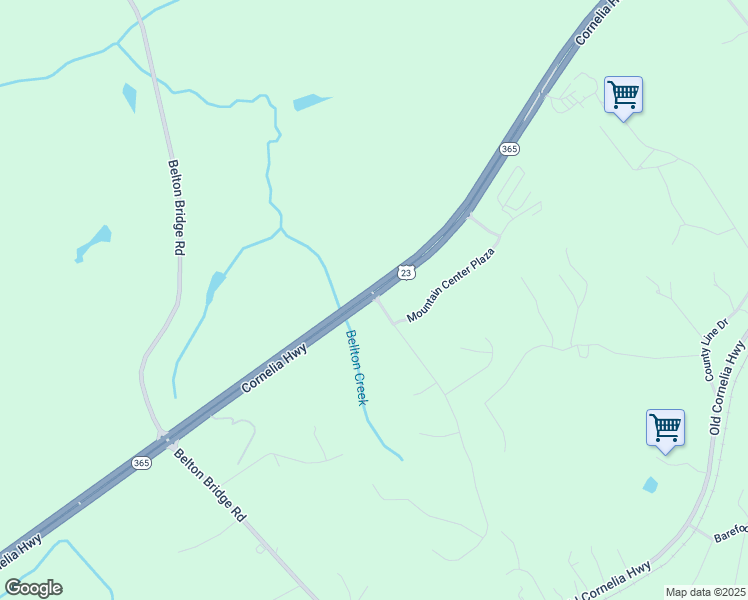 map of restaurants, bars, coffee shops, grocery stores, and more near Mountain View Parkway in Lula