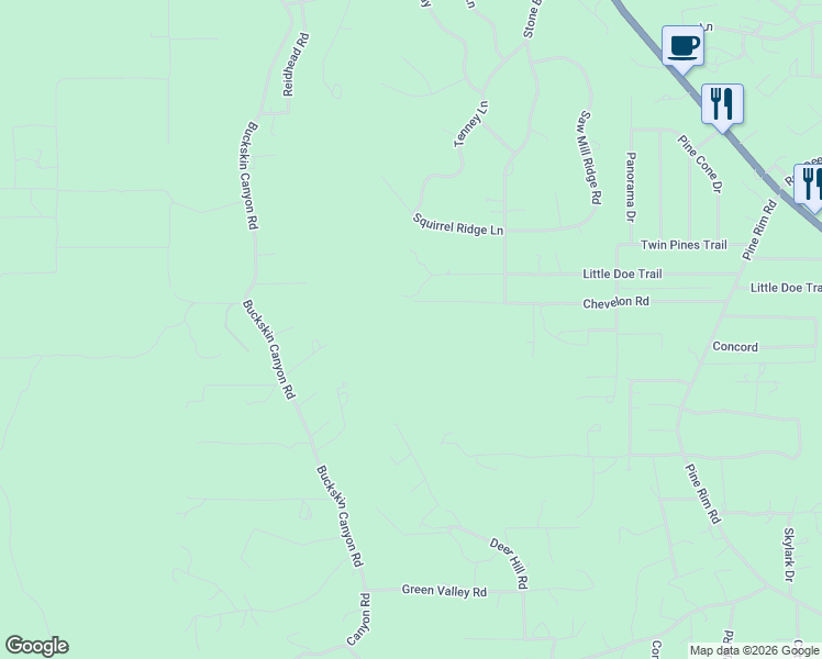 map of restaurants, bars, coffee shops, grocery stores, and more near 1885 Chevelon Road in Heber-Overgaard
