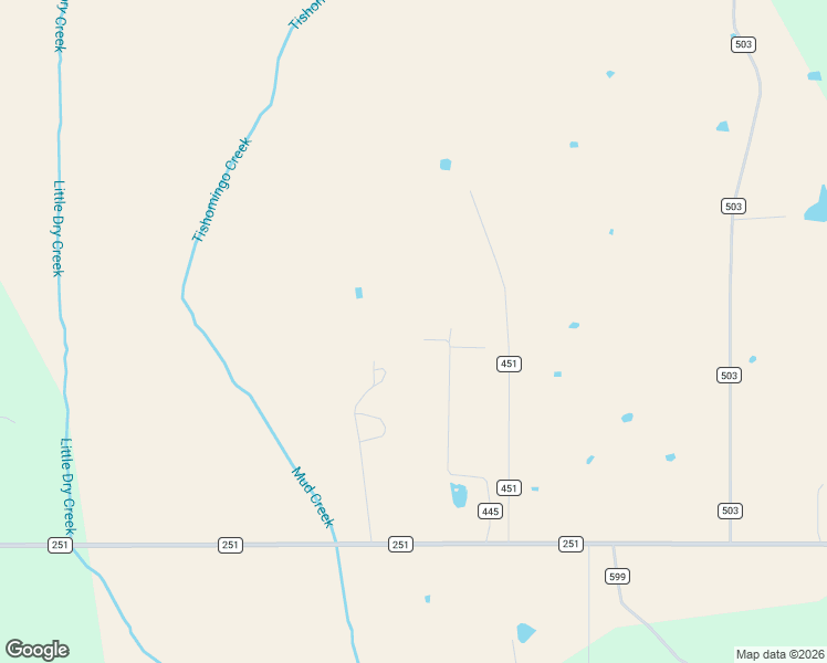 map of restaurants, bars, coffee shops, grocery stores, and more near County Road 445 in Saltillo