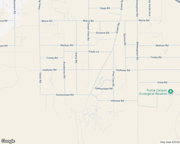 map of restaurants, bars, coffee shops, grocery stores, and more near 9072 Green Road in Pinon Hills