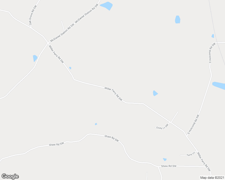 map of restaurants, bars, coffee shops, grocery stores, and more near 1132 Miller Ferry Road Southwest in Adairsville